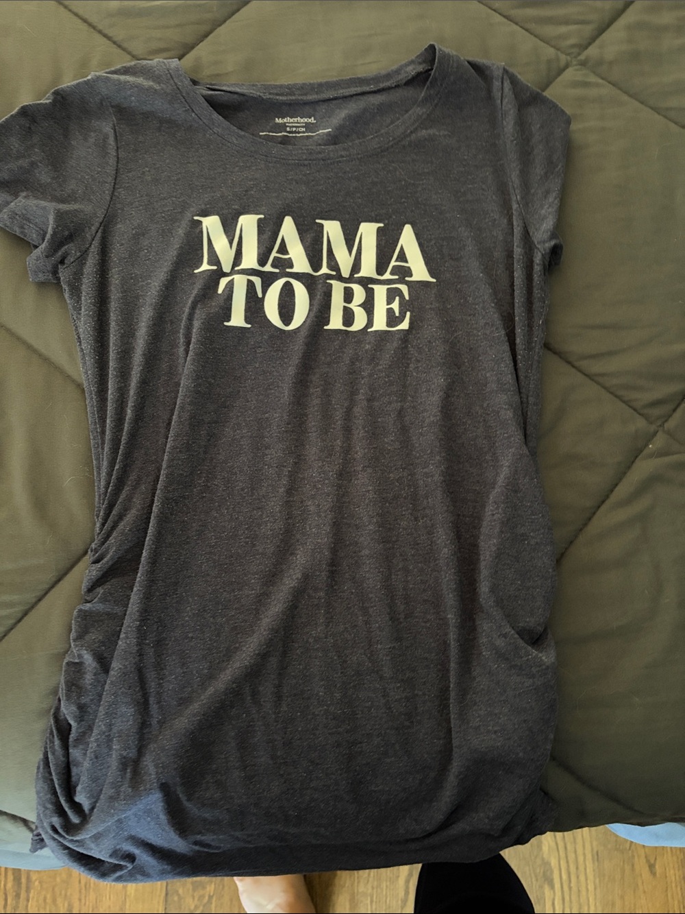 Motherhood Maternity Navy "MAMA TO BE" Short Sleeve Tee